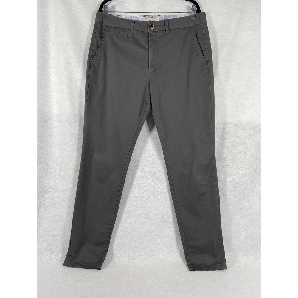 Perk Pants Men's 36x32 Gray Chino Slim Fit Flat Front Stretch Smart Casual